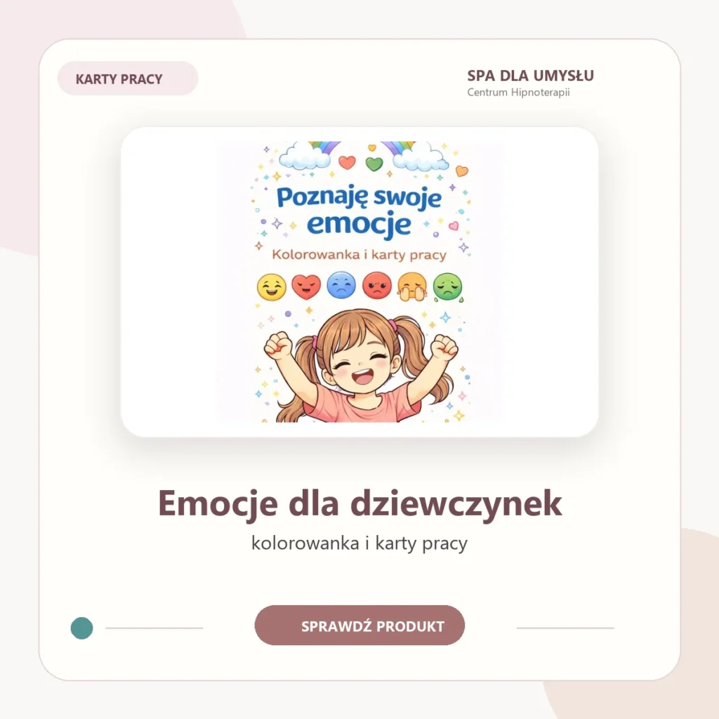 Poznaję swoje emocje – kolorowanka i karty pracy – dla dziewczynek